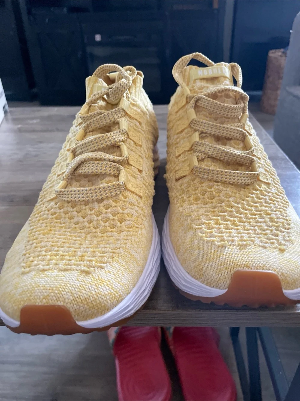 No bull Lemon drop yellow diamond Knit runners/Joggers sneakers M12.5 W 14 NEW